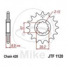 JT Ritzel 15 Zähne  Teilung 420  / 1120.15 JT Sprockets