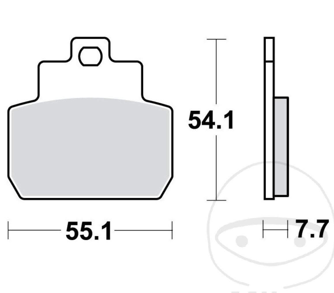 TRW MCB782 Bremsbeläge hinten für Piaggio X8 2005-2008 MP3 2007-2008 125 250
