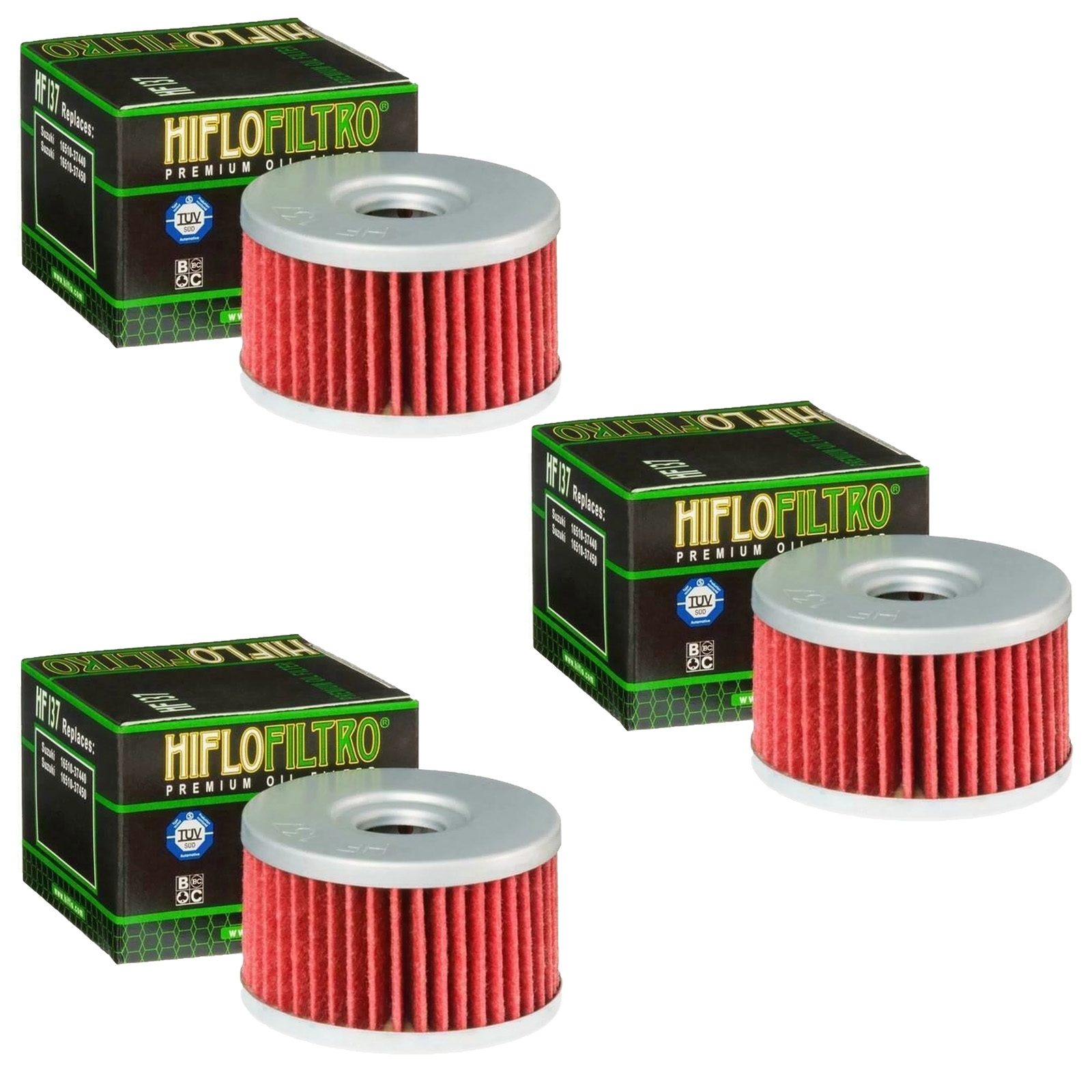 3x Hiflo HF137 Ölfilter für Suzuki DR 500 600 650 750 800 LS XF 650 Sachs Roadster