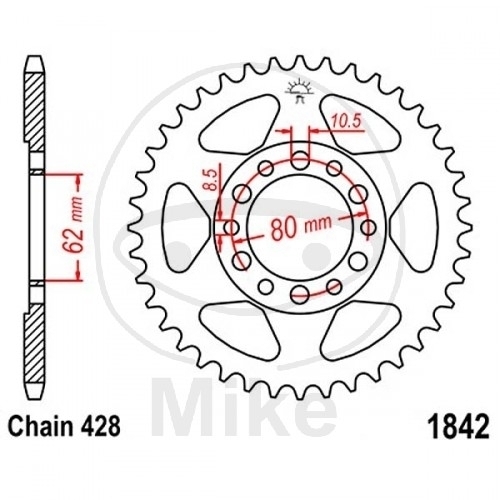 JT Kettenrad 55 Zähne Teilung 428 / JTR1842.55 JT Sprockets