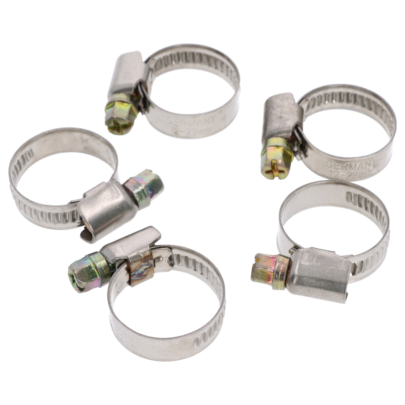 5x Schlauchklemme Spannbereich 12-20mm 9mm Rohrschelle Binder Schlauch W2 DIN3017