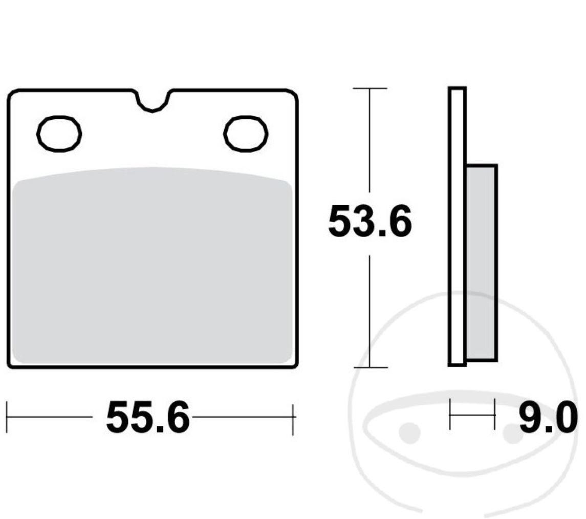TRW MCB19SV Sintermetall Bremsbeläge vorne für BMW R45 R65 R80 R100 K1100 K75 K100 MZ/MUZ Moto Guzzi