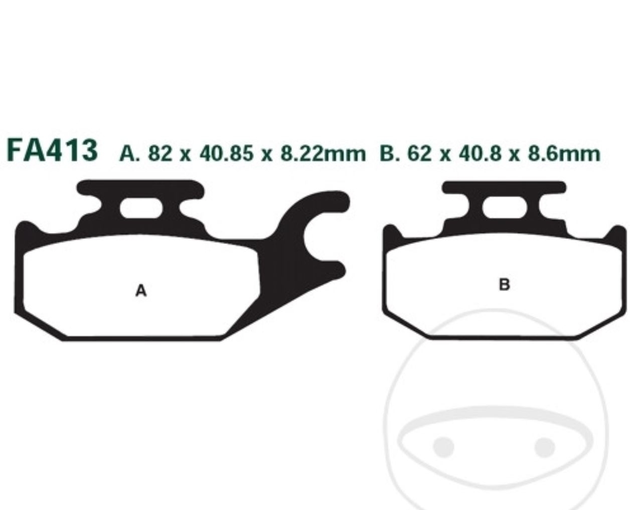EBC Bremsbeläge FA413R für Suzuki LT-A LT-F 400 500 700 V X XP FS