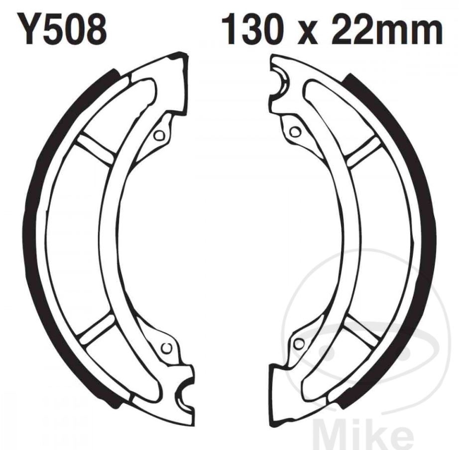 EBC Bremsbacken mit Federn für Yamaha TT YZ 125 250 465 490 600