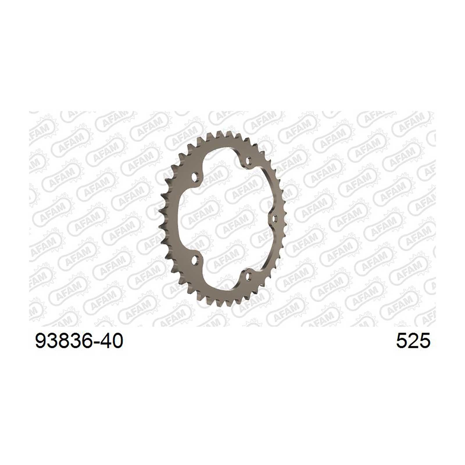 AFAM Kettenrad Teilung 525 40 Zähne Alu gun metal