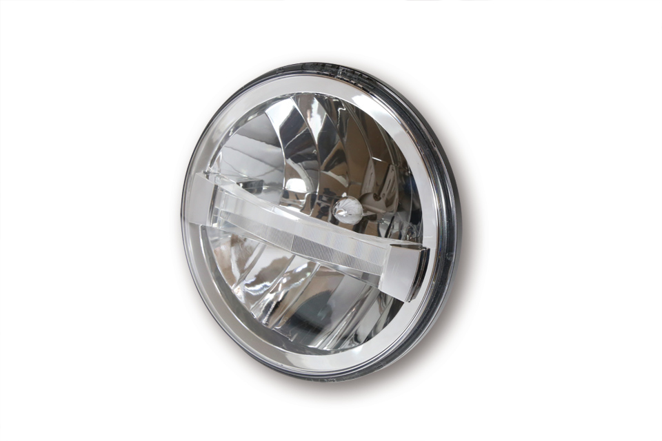 HIGHSIDER LED-Hauptscheinwerfereinsatz verchromter Reflektor 7 Zoll