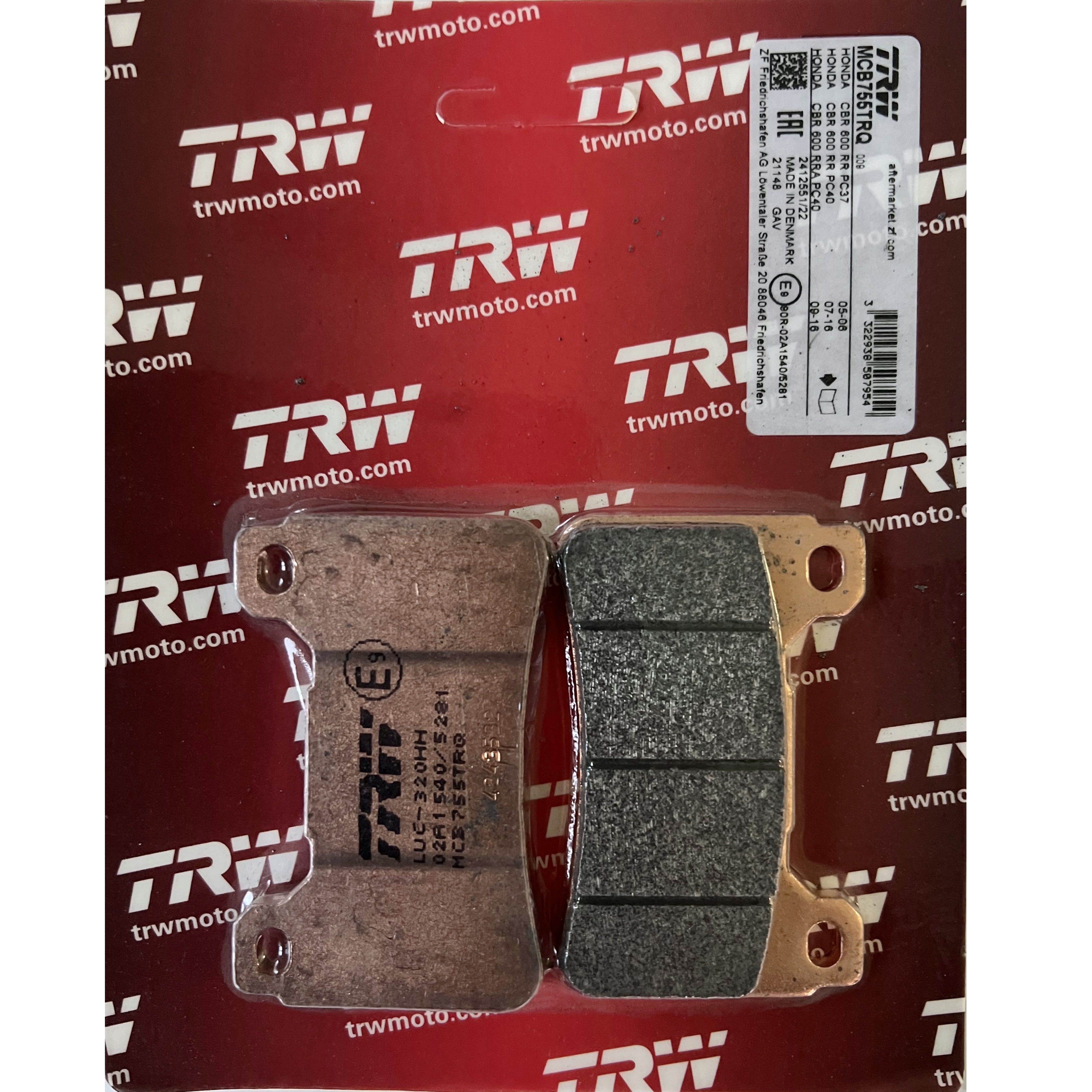 2x TRW MCB755TRQ Bremsbeläge vorne für Honda CBR 1000 600 VFR 800 CB 1000
