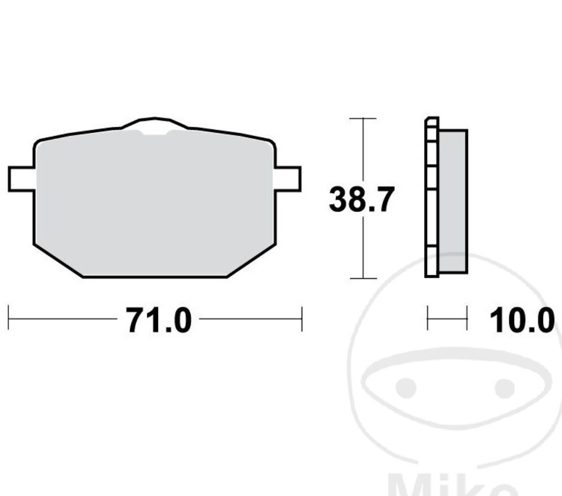 TRW MCB568SV Sintermetall Bremsbeläge vorne für Yamaha XT600 H N 1987-90 Z Tenere 1985-91
