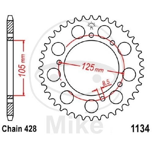 JT Kettenrad 56Z Teilung 428 JT Sprockets JTR1134.56