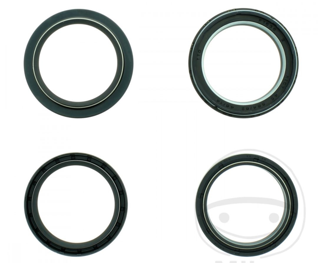 Gabelsimmerringe + Staubkappen Set 45X58X11 KTM Moto Guzzi Husqvarna Cagiva Beta