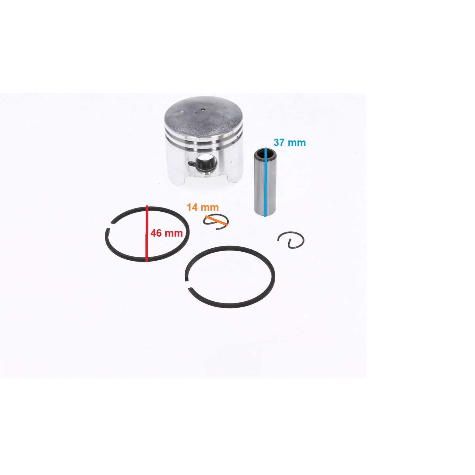 Kolben 44mm Kolbensatz komplett für Pocket Bike Minibike Mini Pocket ATV Mini Quad