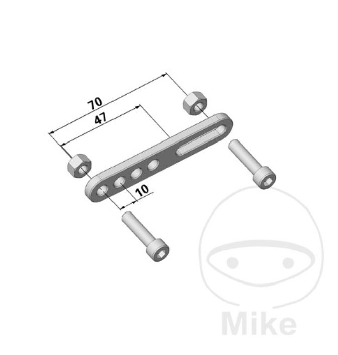 70 mm Adapter für Motorrad Roller Bremsflüssigkeits Behälter MCF440