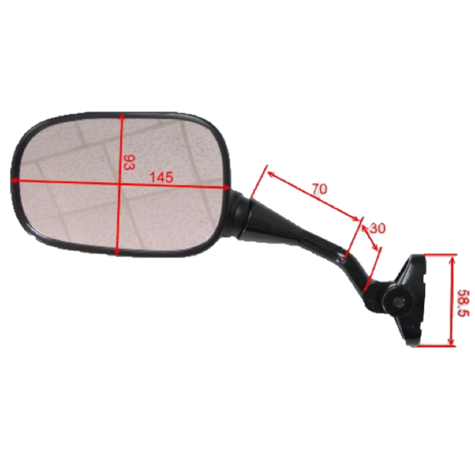 Verkleidungsspiegel Paar für Honda CBF 600 S SA 2004-2005 aus Kunststoff in schwarz e-geprüft