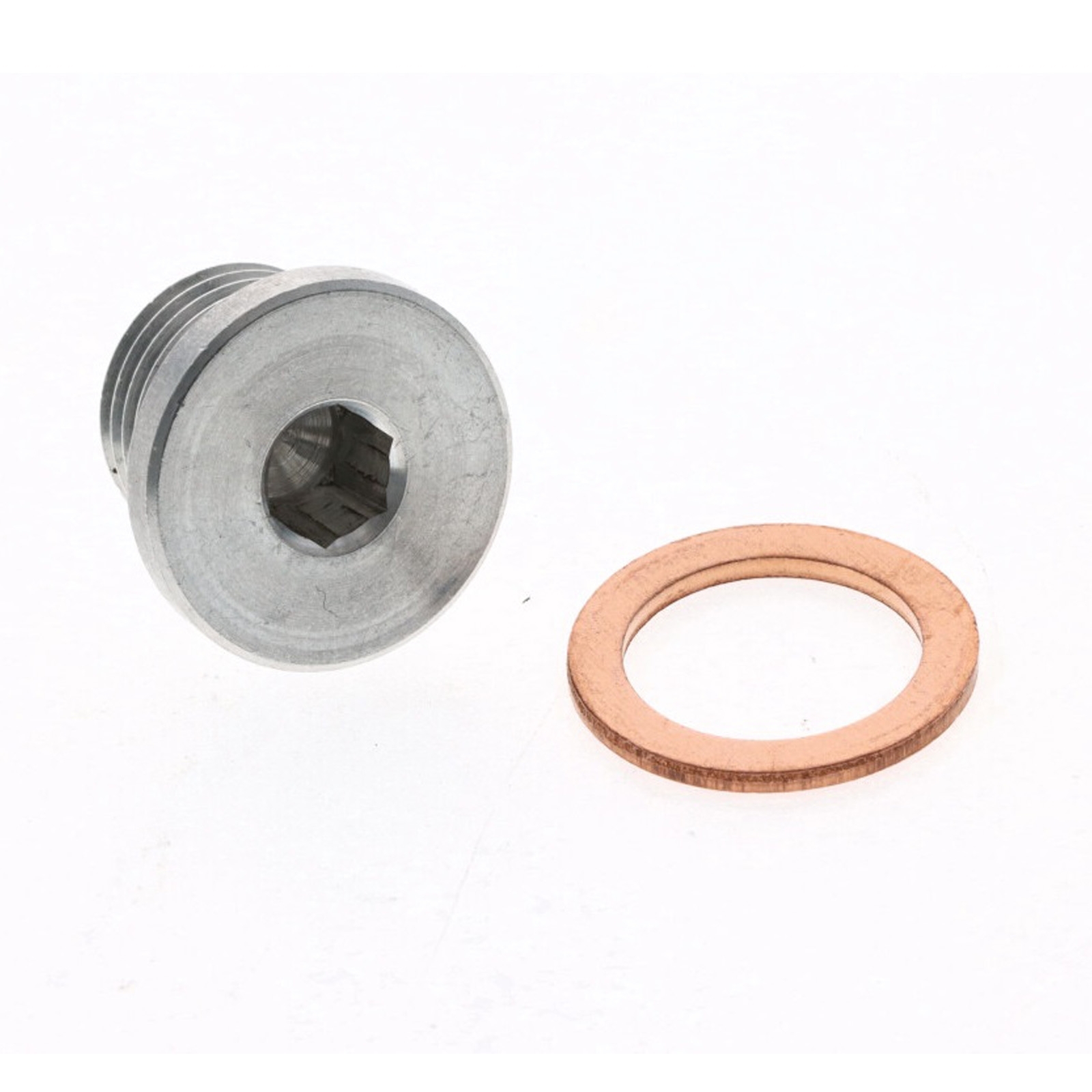 Magnetische Ölablassschraube M14x1.5 mm Aluminium Silber + Kupfer Dichtring