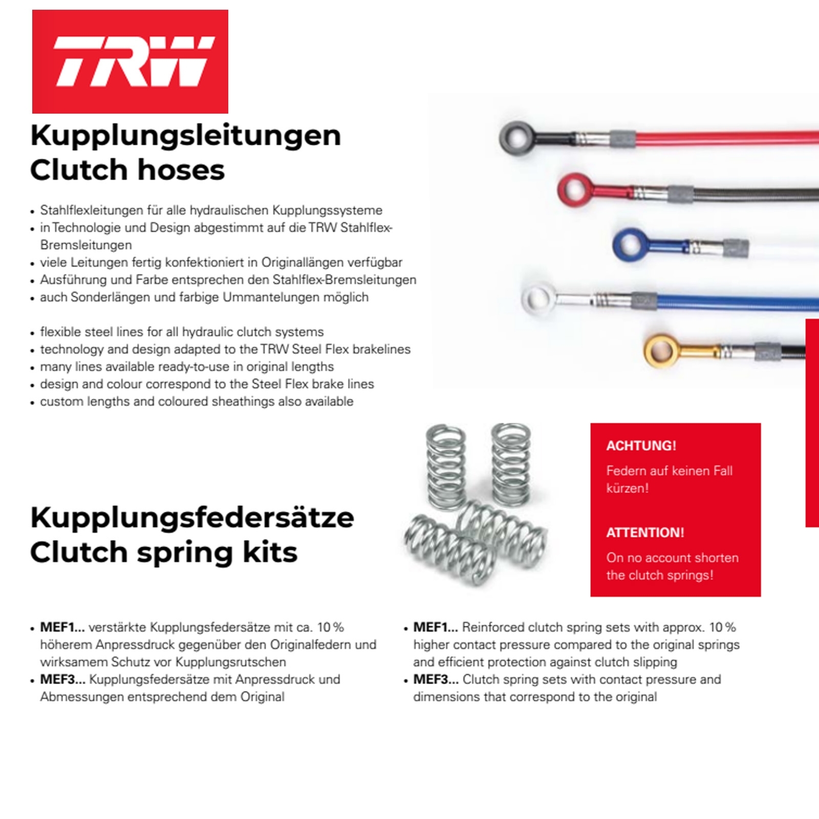 TRW MEF106-6 Kupplungsfedern für Honda XRV 750 Africa Twin CBR NSR Suzuki DR GS GSX RF