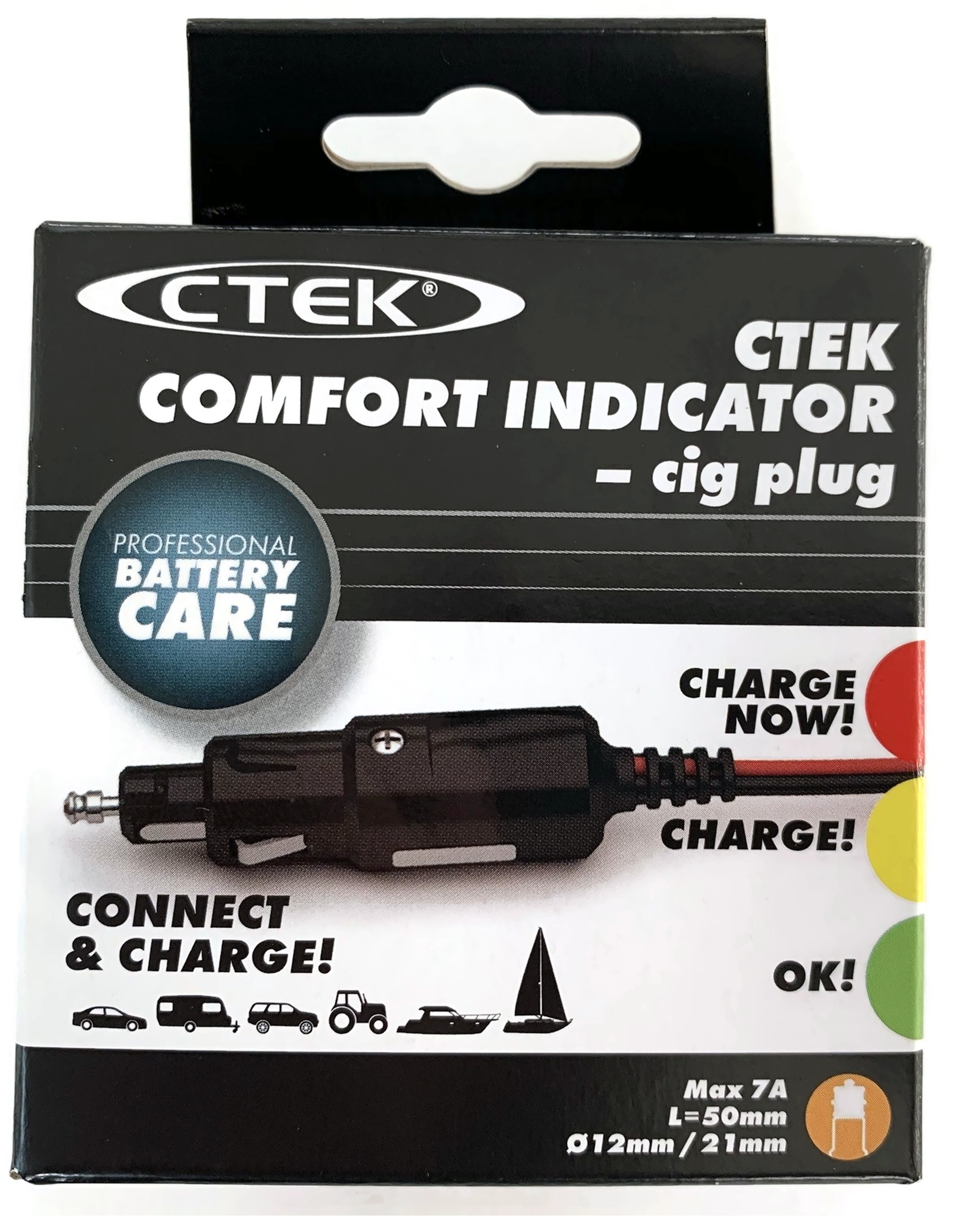 CTEK Zigarettenanzünderladekabel mit Ladezustandsanzeige 56-870