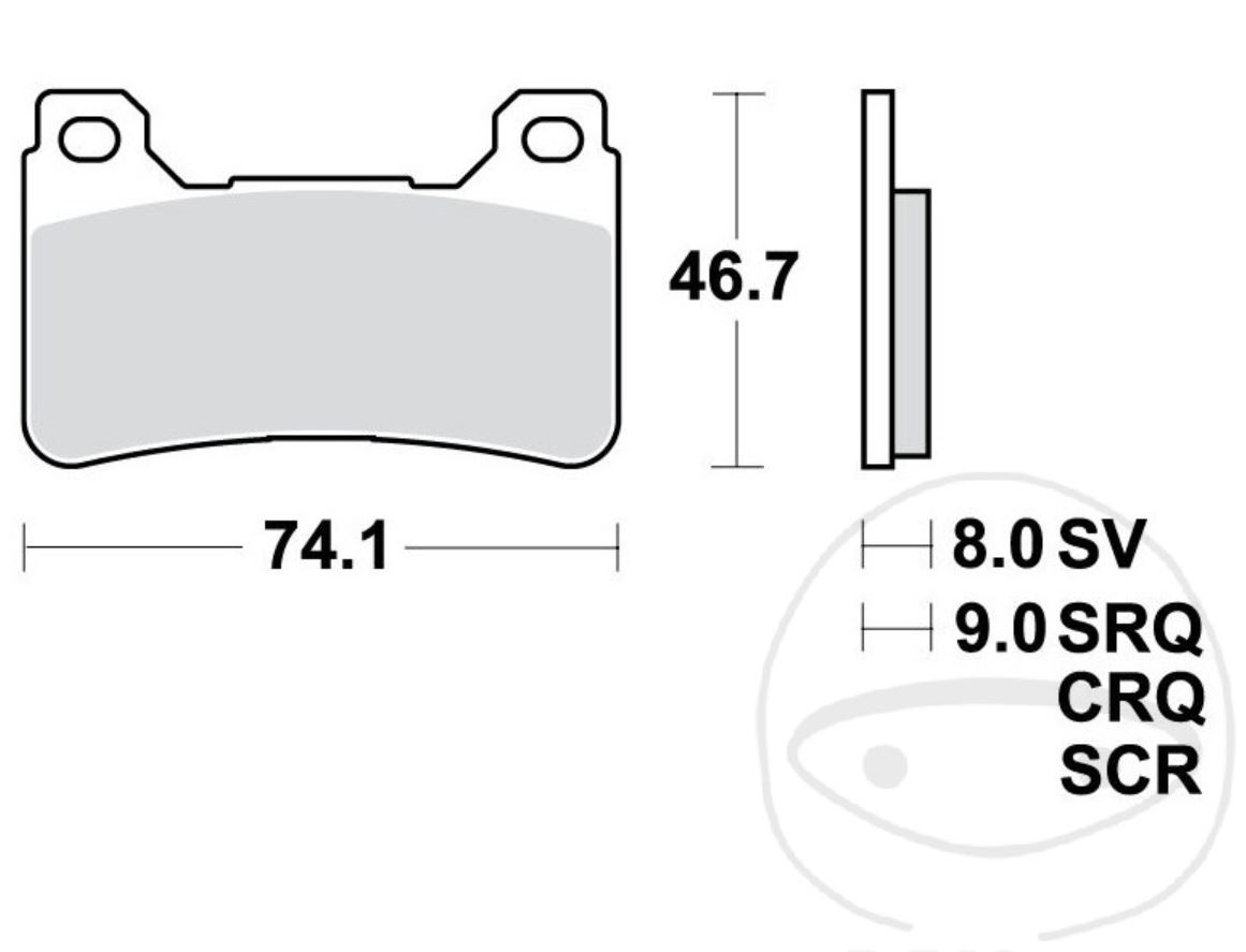 TRW MCB755SV Sintermetall Bremsbelagsatz vorne für Honda CBR1000RR 2004-2016 SC57 SC59