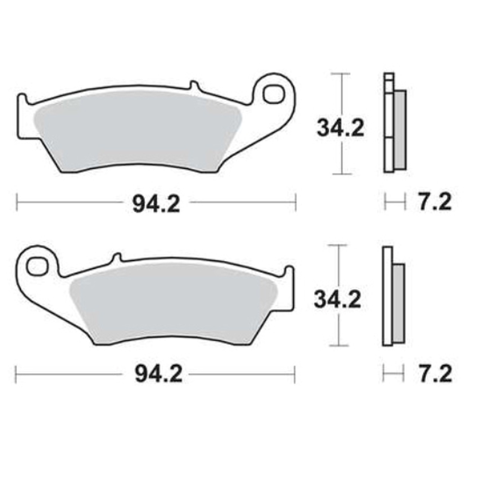 TRW MCB669SI Sintermetall Bremsbeläge vorne für Honda XRV CRF TRX Beta RR Kawasaki KLX Yamaha WR Suzuki