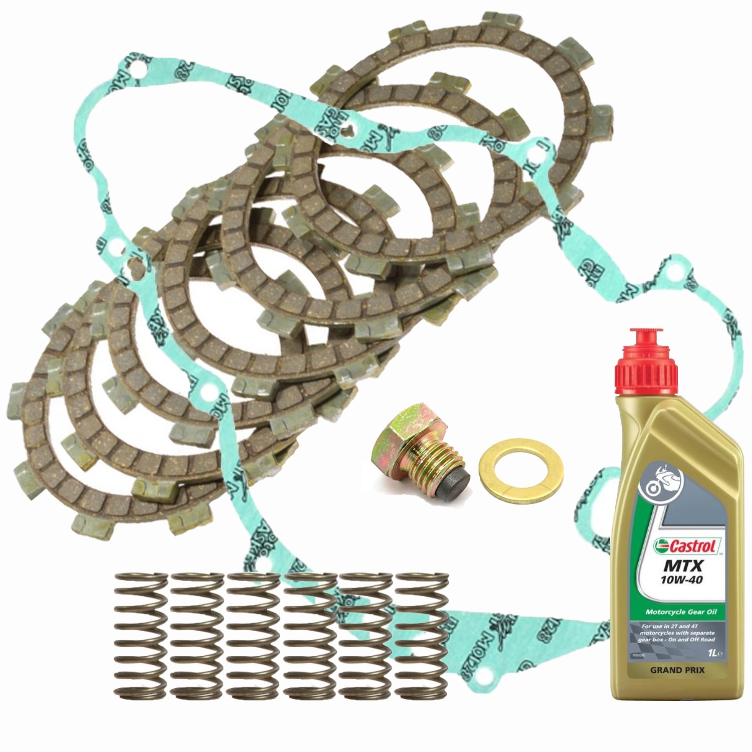 Kupplung Reparatursatz Lamellen Federn Öl Dichtung für Rotax 122 Aprilia RS MX RX SX 125