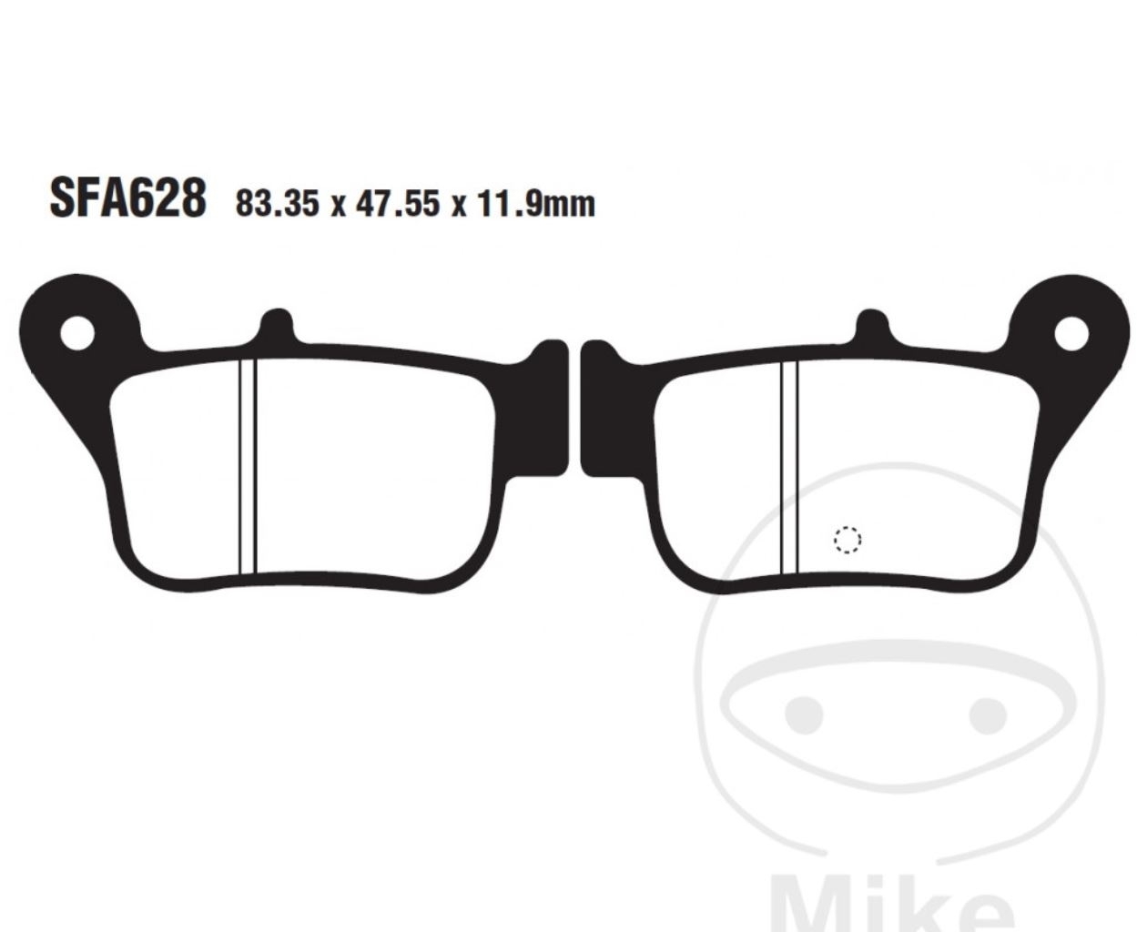 EBC Bremsbeläge SFA628HH für SYM Maxsym 400 i LX40A1-6 LX40A2-6 600 i LX60A2-F