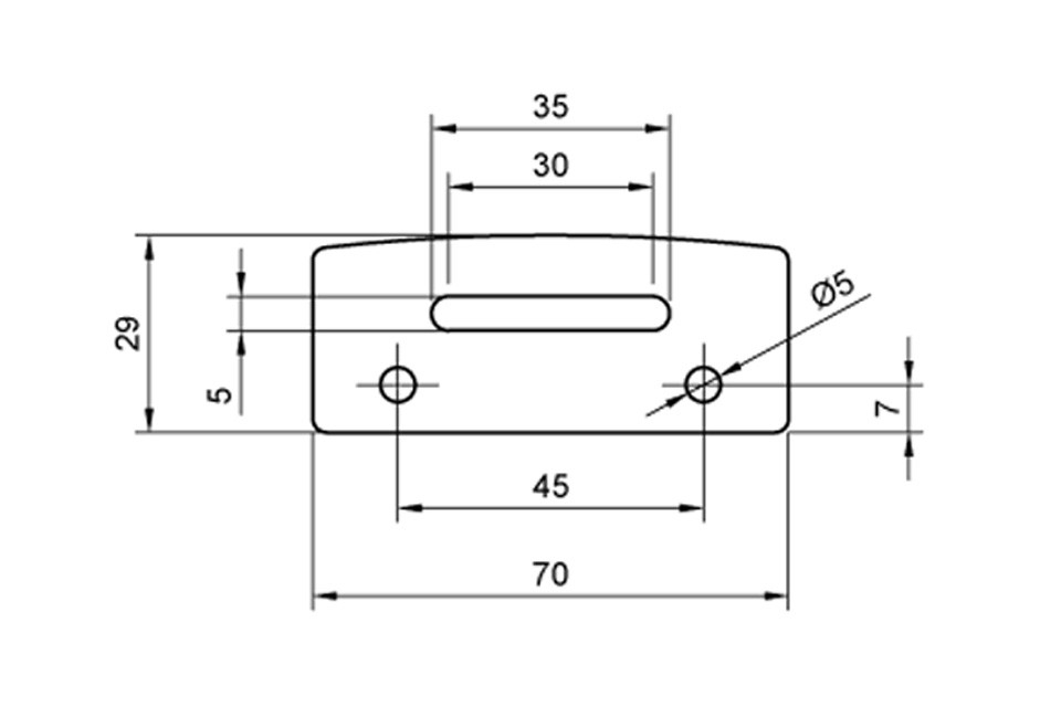 Halteplatte aus Alu mit LED Kennzeichenleuchte 256-013