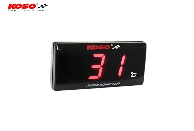 KOSO Thermometer für Öl- oder Wassertemperaturanzeige,0-120° C,Temperaturwarnung