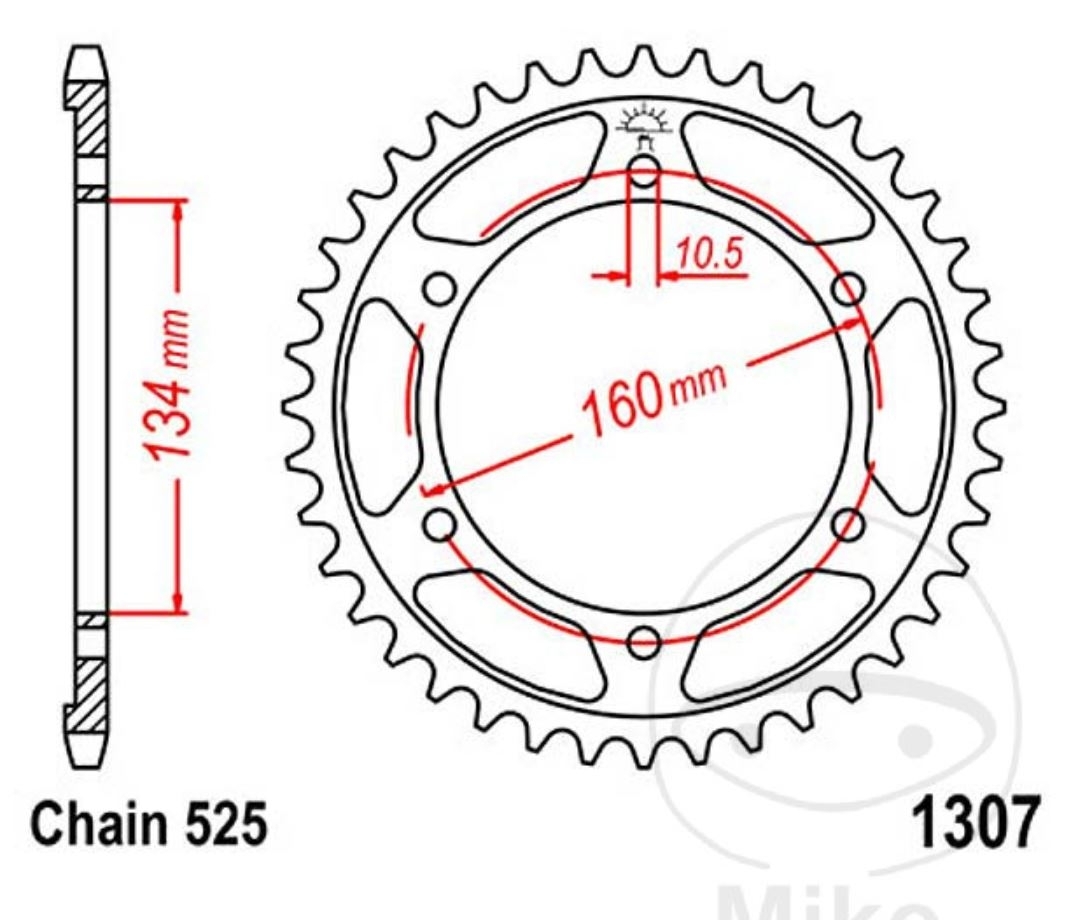 DID VX3 X-Ring Kettensatz 525 Teilung für Honda CBR600F 2001-07, 15-45-108