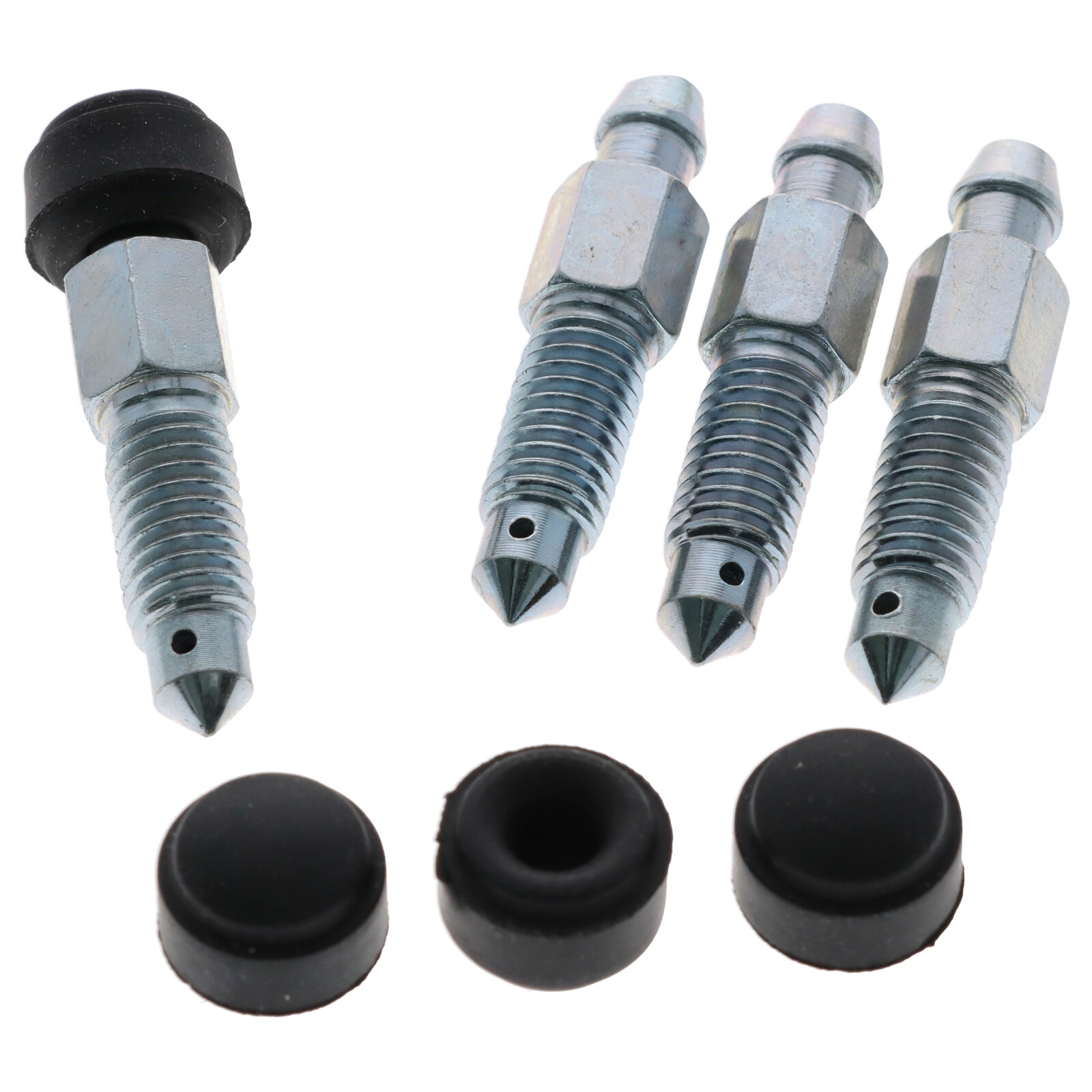 4x Quick Brake Bremsen Entlüfterschraube Entlüftungsventil M8x1.25x41.5 mm mit Kappen