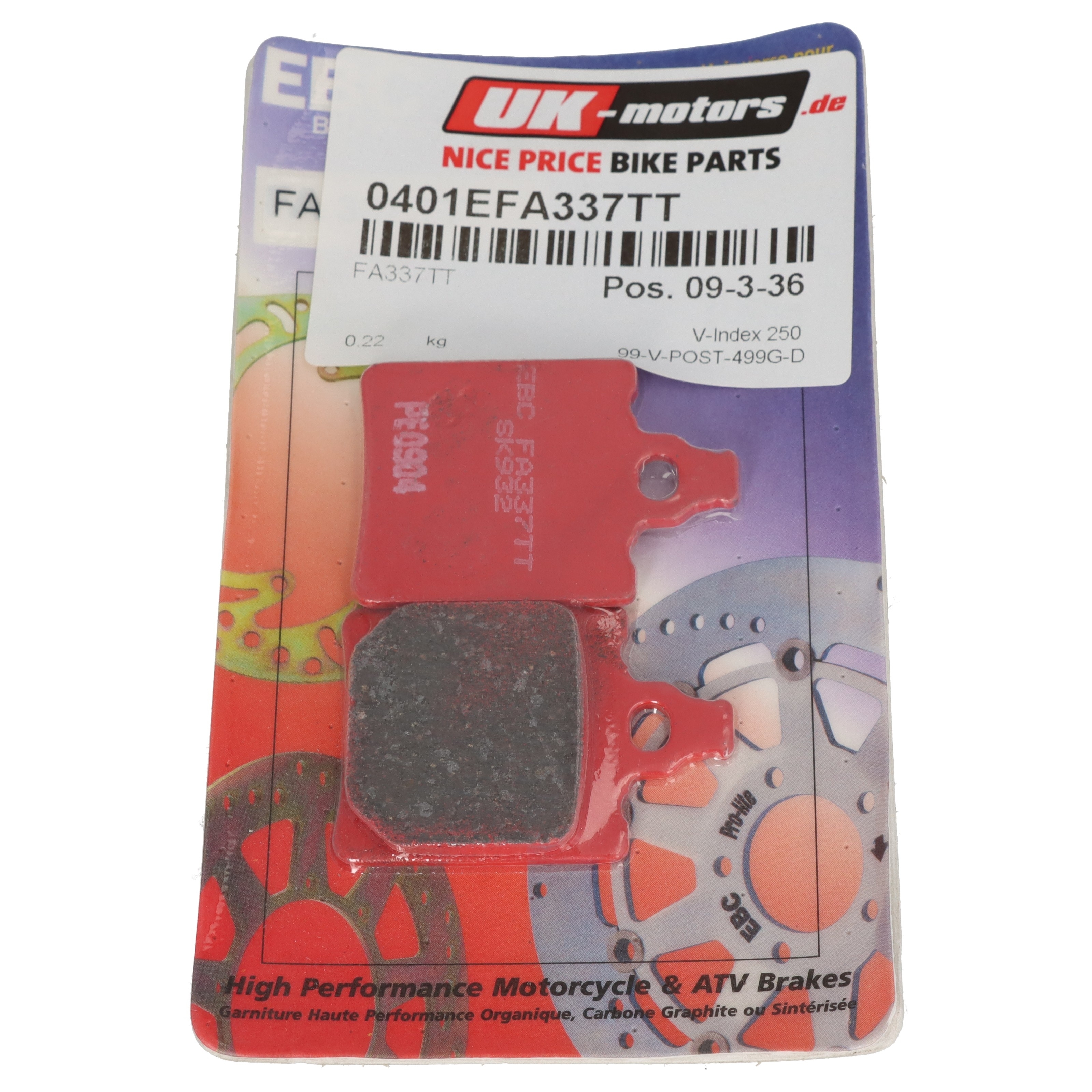 EBC Carbon-Graphit Bremsbeläge FA337TT Aprilia Tuareg 125 KTM SX 60 65 Beta M4