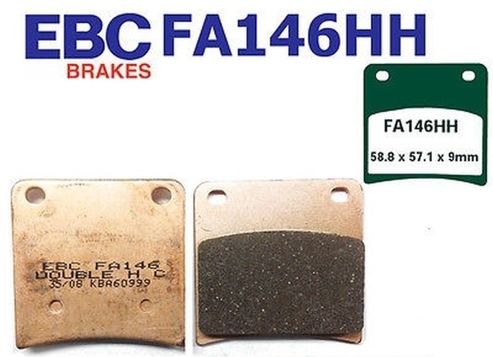 EBC Bremsen Set 2xMD3003XC + 2xFA146HH für Suzuki GSX400 GSX600 GSX750