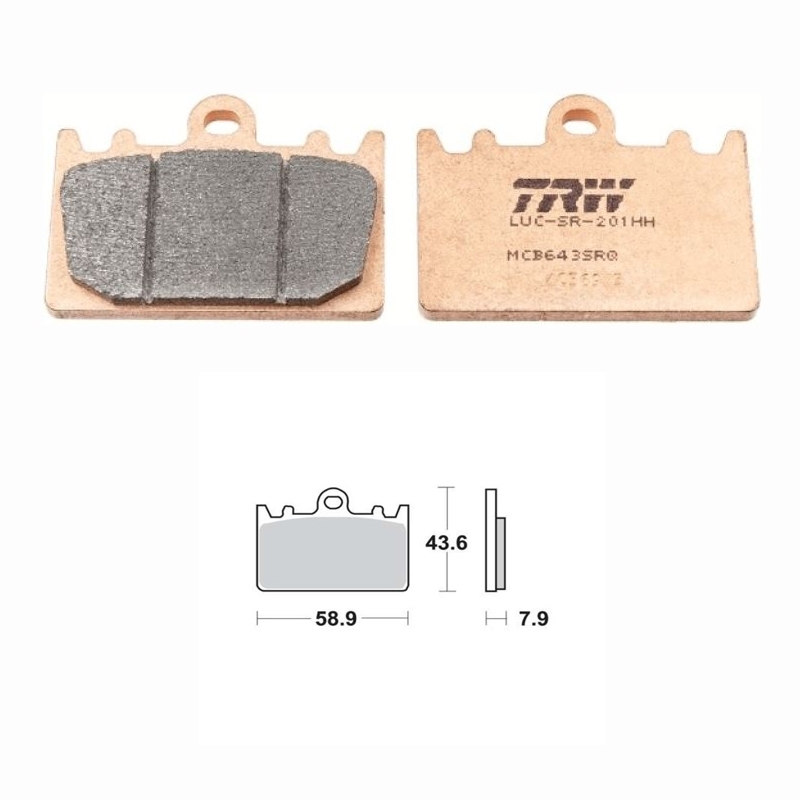 TRW Racing Bremsbeläge vorne MCB643SRQ Kawasaki ZXR400L ZXR 400 L ZX400L 1991-1999