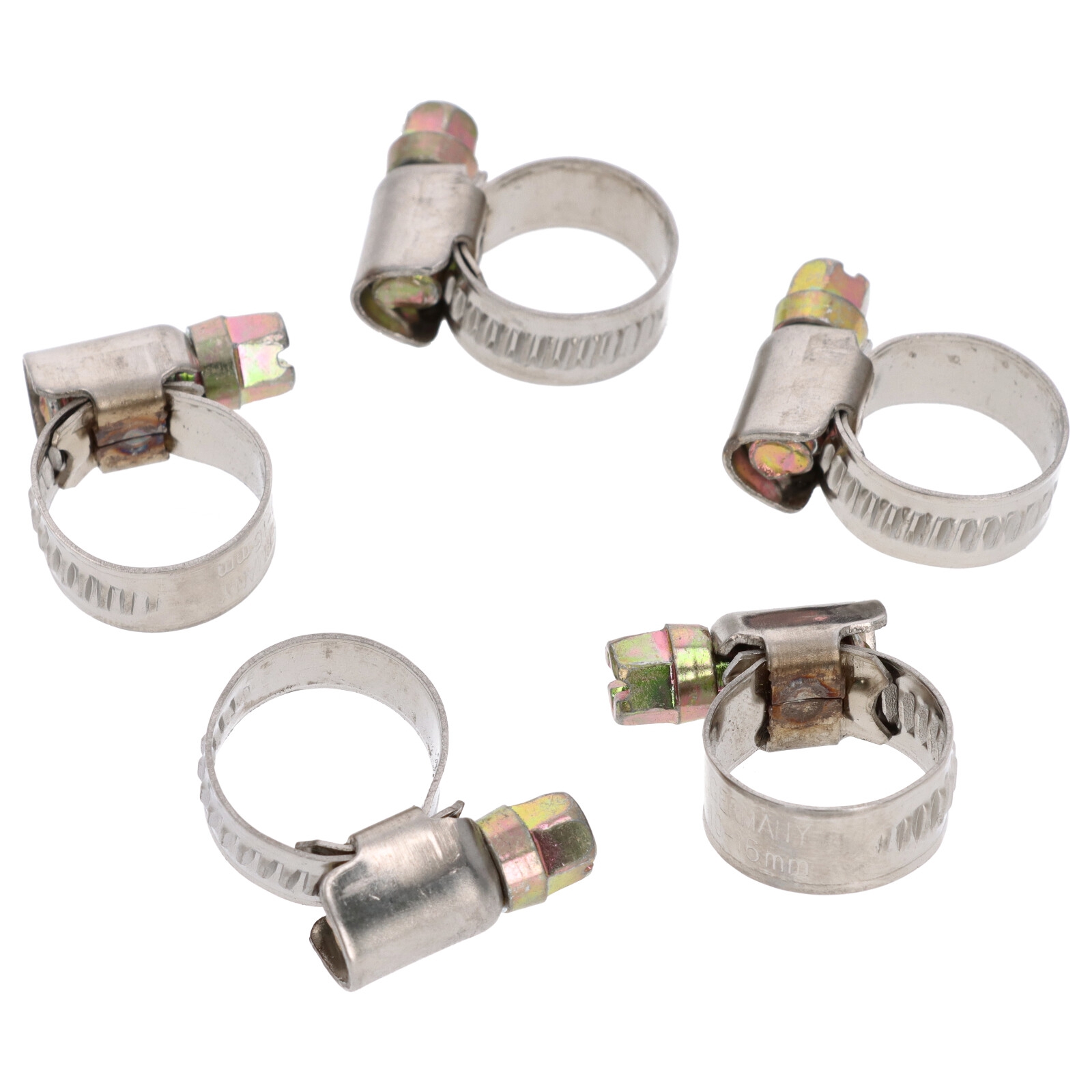 5x Schlauchklemme Spannbereich 10-16mm 9mm Rohrschelle Binder Schlauch W2 DIN3017