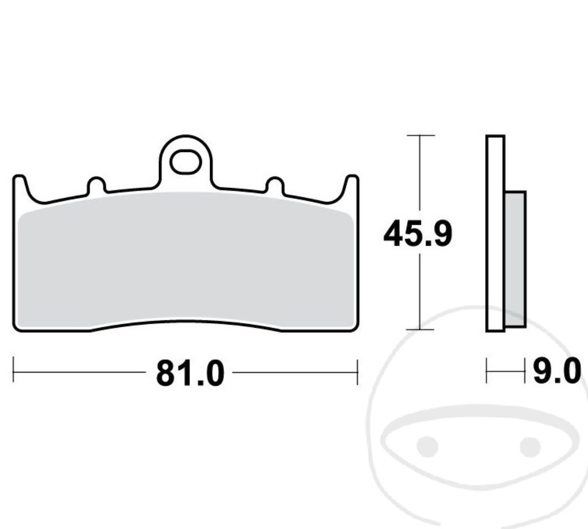 TRW MCB736SV Sintermetall Bremsbelagsatz vorne für BMW R1100 R1150 R1200 K1200 K1300 K1600