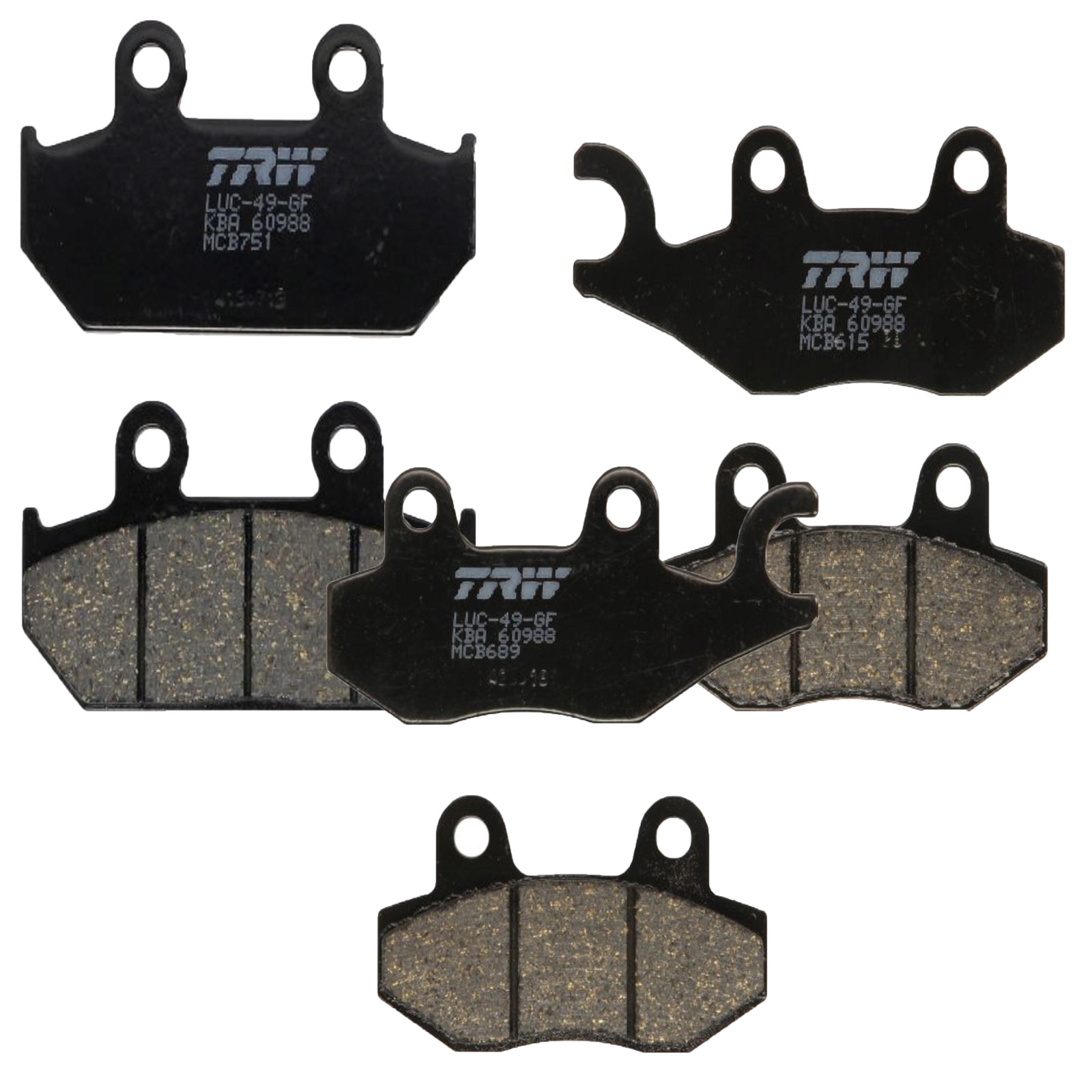 TRW Bremsbelagsatz für Suzuki Burgman AN400 2007-2021 AN400 Z ZA vorne+hinten