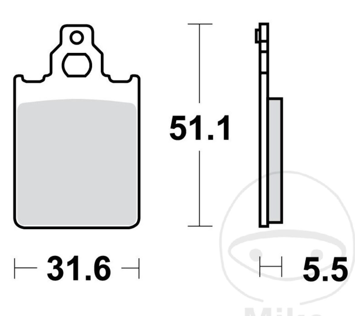 TRW MCB651EC Bremsbeläge vorne für Vespa PX125 PX150 PX200 Italjet Formula 50 Piaggio SKR