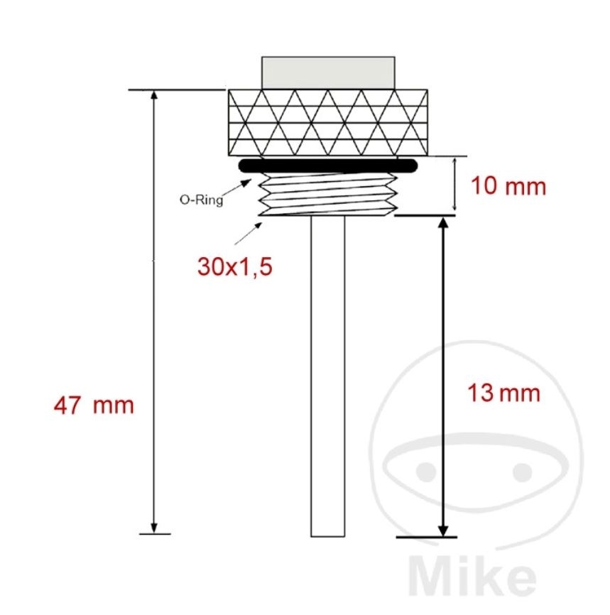 Öltemperatur Direktmesser Ölthermometer 30x1.5 für Kawasaki Ninja ZX12R ZX9R