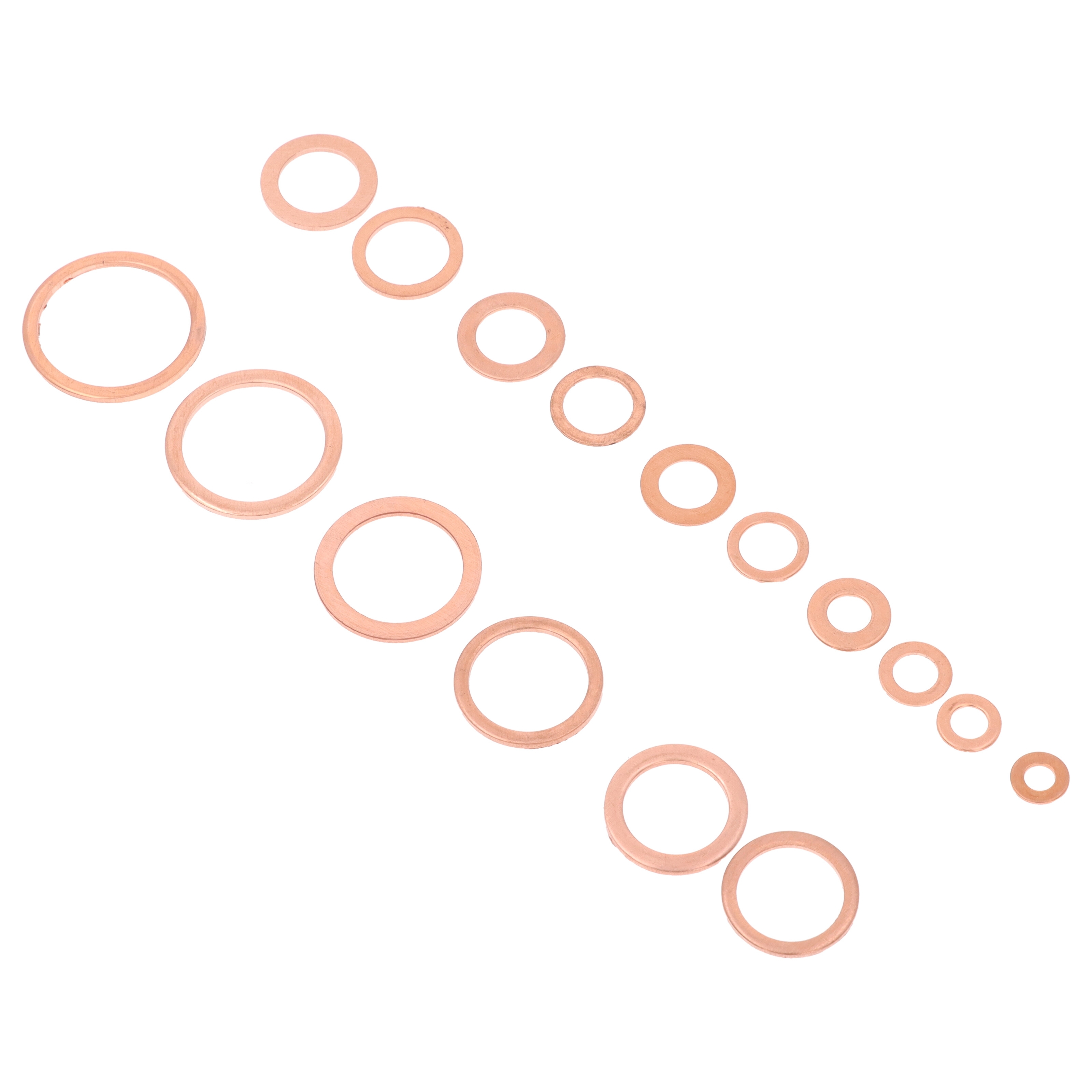 220 teilig Unterlegscheibe Kupfer Dichtung Set Kupferring Dichtring Ölablass