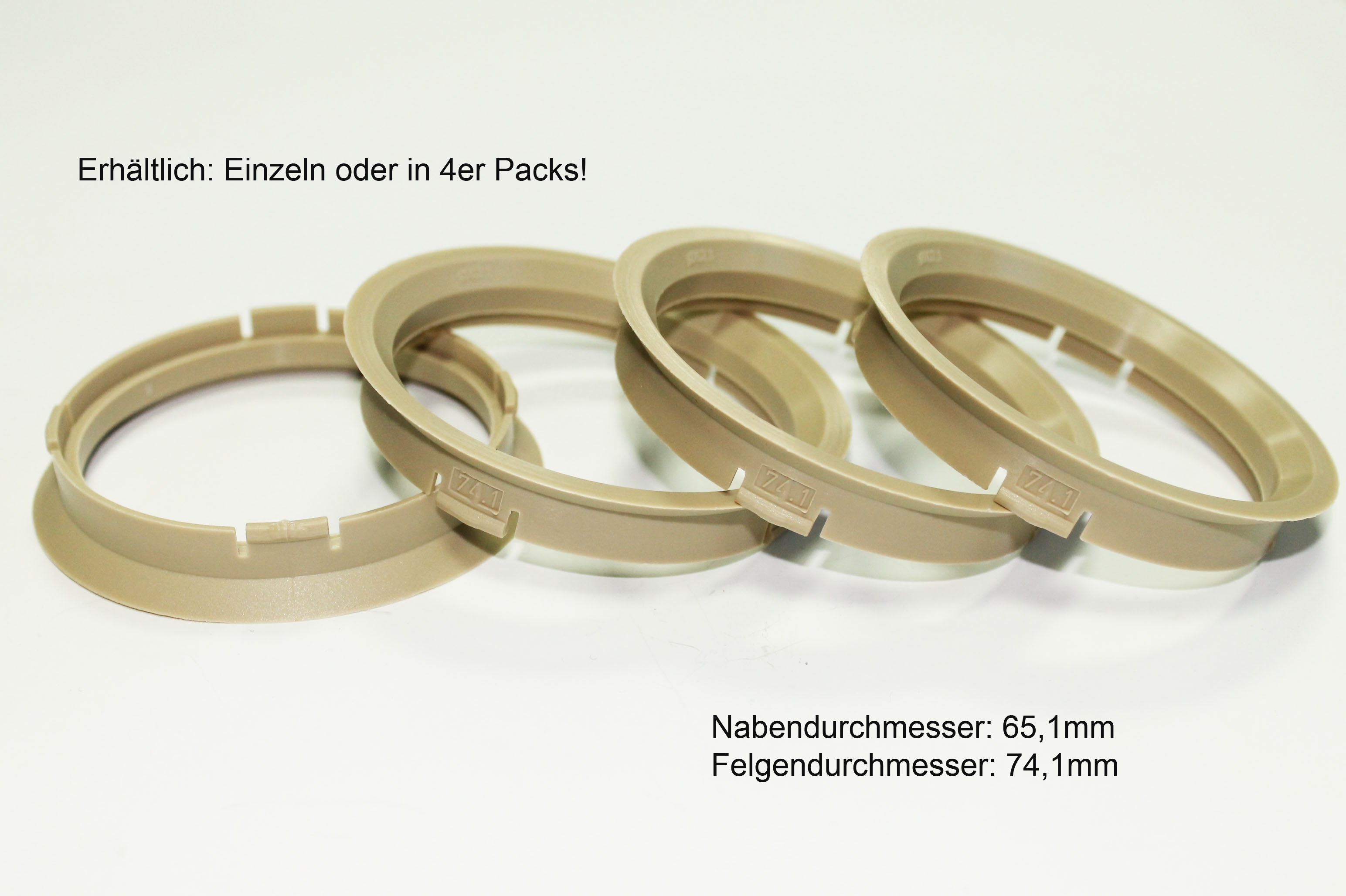 1 X Zentrierring 74,1 mm x 67,1 mm FZ26 BEIGE