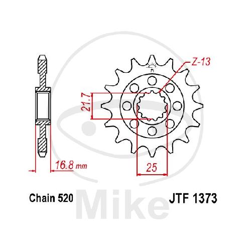 JT Ritzel RAC 15Z Teilung 520 JT Sprockets JTF1373.15
