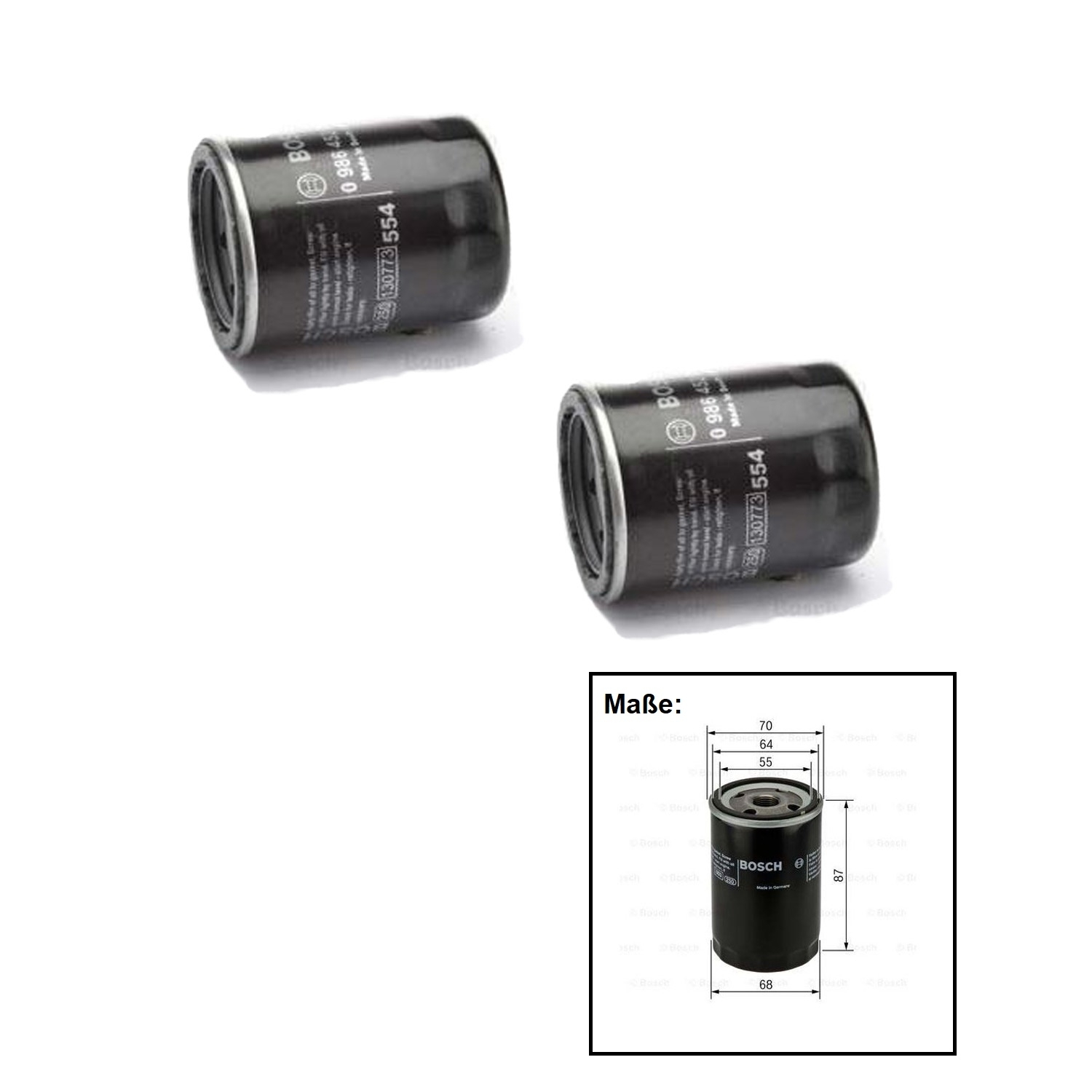 2 X Bosch Ölfilter P2041