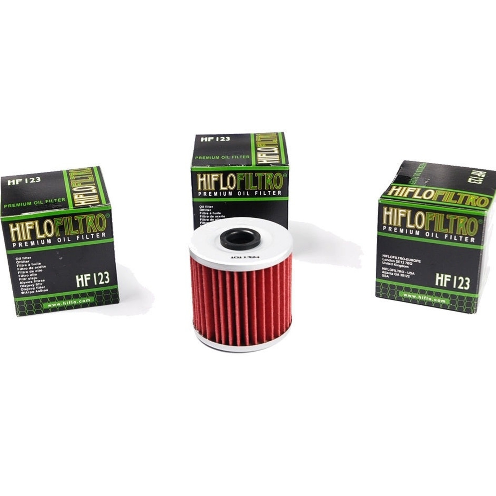 3x Hiflo HF123 Ölfilter für Kawasaki KLR KLX 250 600 KFX 250 Mojave KLF 300 Bayou Z250
