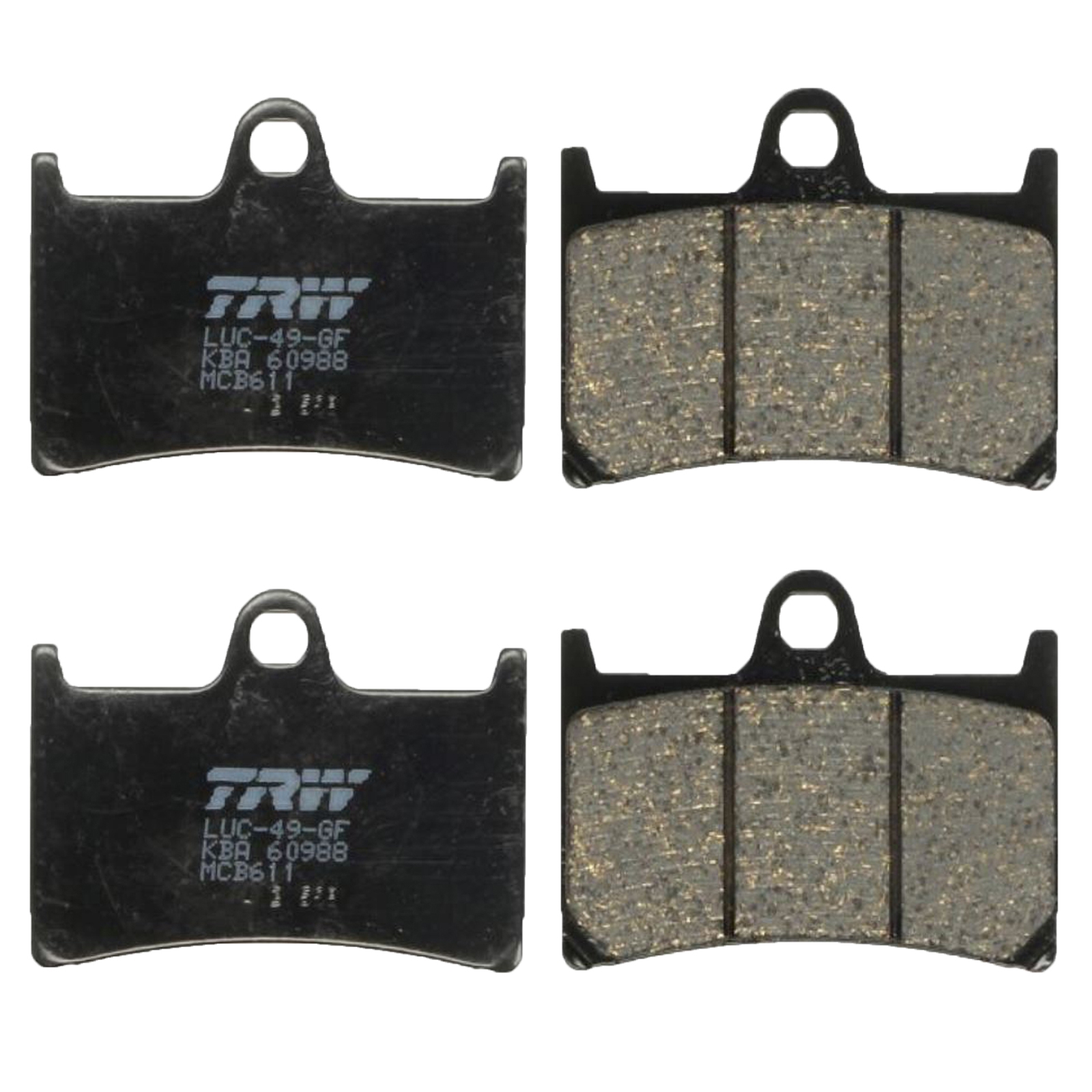 TRW Bremsbelagsatz vorne für Yamaha XJR FJR FZ1 FZS MT- XP XT XV YZF YZF-R1 R6 R7 TDM