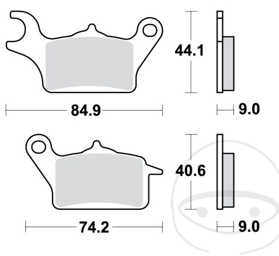 TRW MCB882 Bremsbeläge vorne rechts für Yamaha Tricity MW125 2014 - 2016 MWS125 A 2017-2019