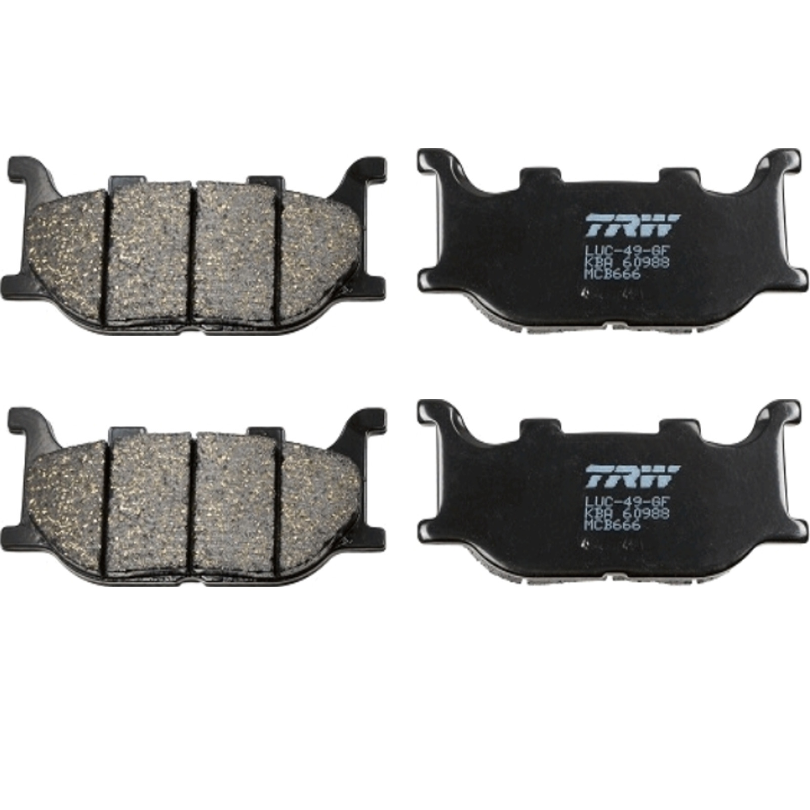 TRW MCB666 Bremsbelagsatz vorne für Yamaha FZ6 Fazer XJ6 Diversion XVS XV YP TDR TZR 125 250