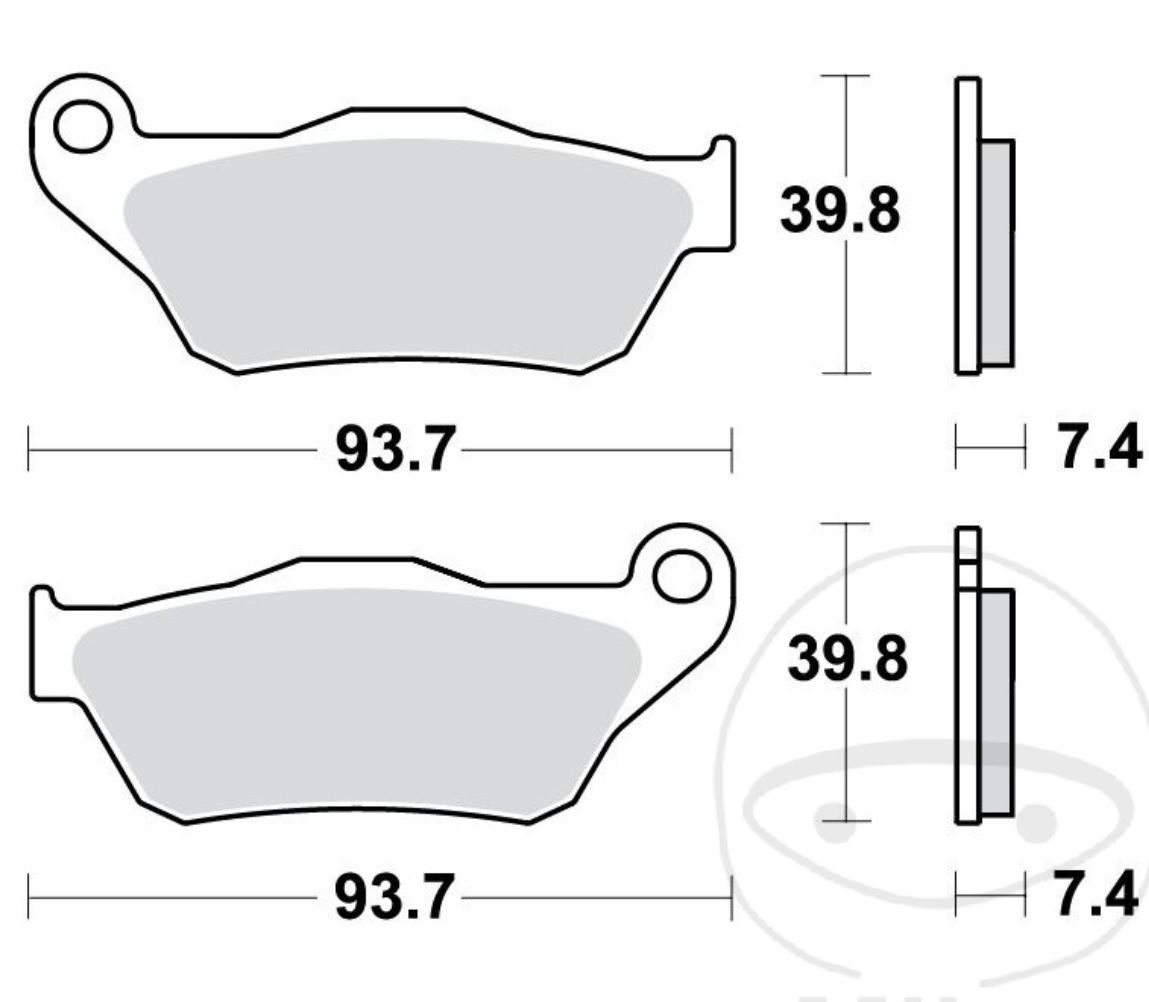 TRW MCB786SRM Sintermetall Bremsbeläge vorne für Yamaha X-Max YP125 YP250 R MBK YP125