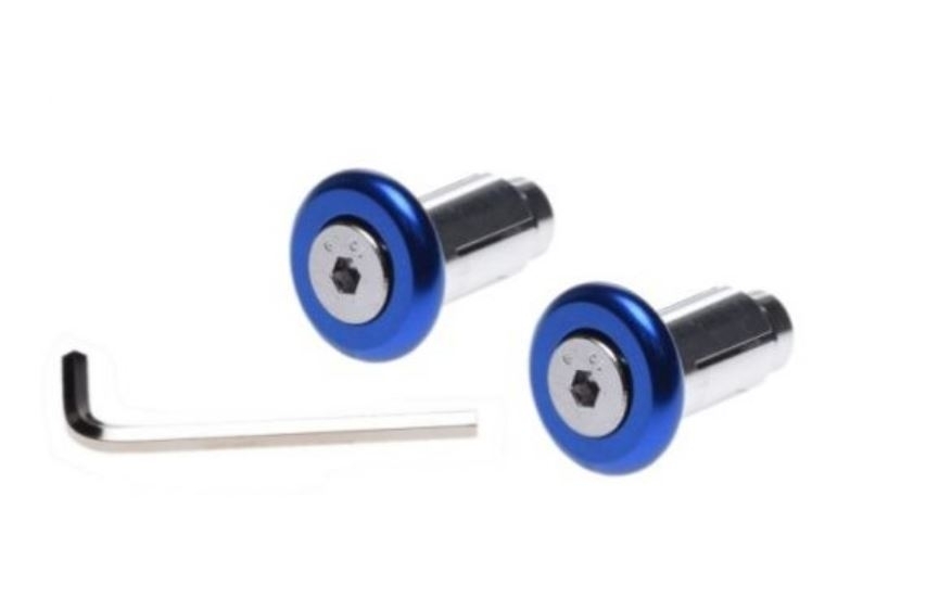 Motorrad Lenkerenden / Lenkergewichte 64g blau für Lenker mit 13-19 mm Durchmesser