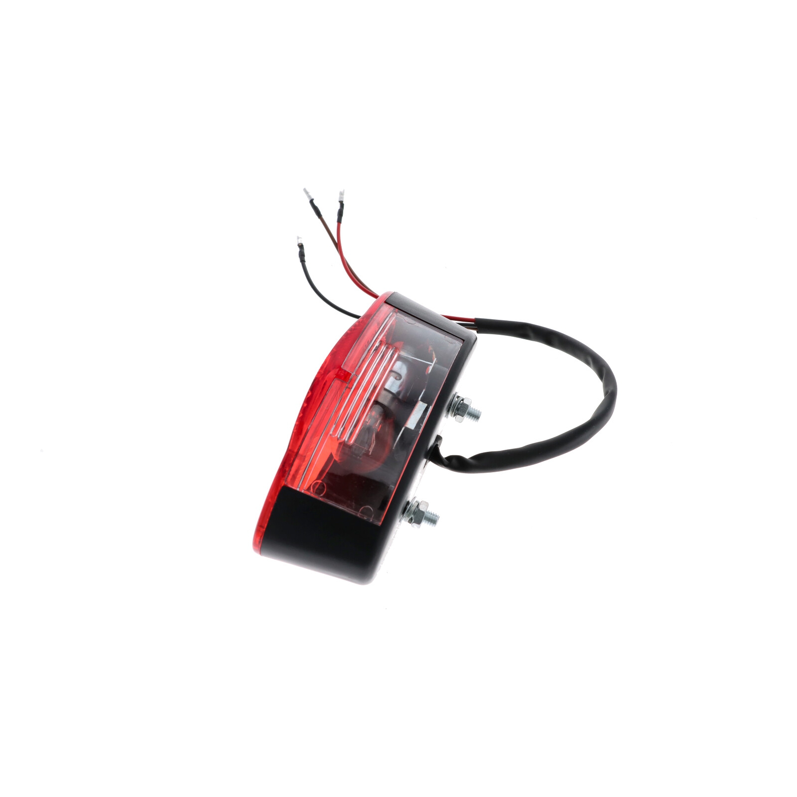 Universal Rücklicht Rückleuchte schwarz mit Kennzeichenbeleuchtung für Motorrad Roller M6 x1.0