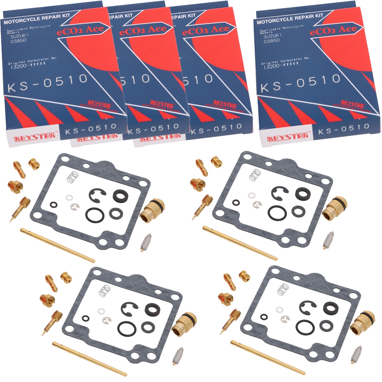 4x Keyster KS-0510 Vergaser Reparatursatz für Suzuki GS 850 G GL 1980 - 1981 GS850