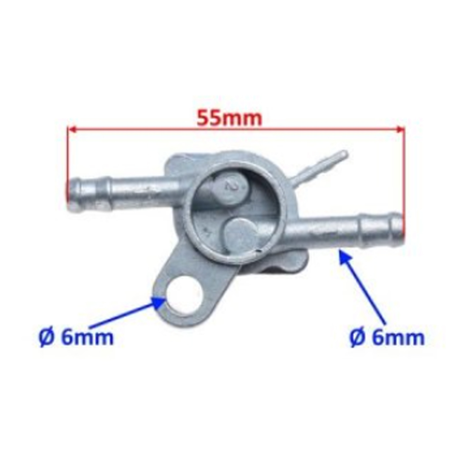 5x Inline Benzinhahn 6mm für ATV Quad Dirt Bike Pocket Bike Boot Rasenmäher universell