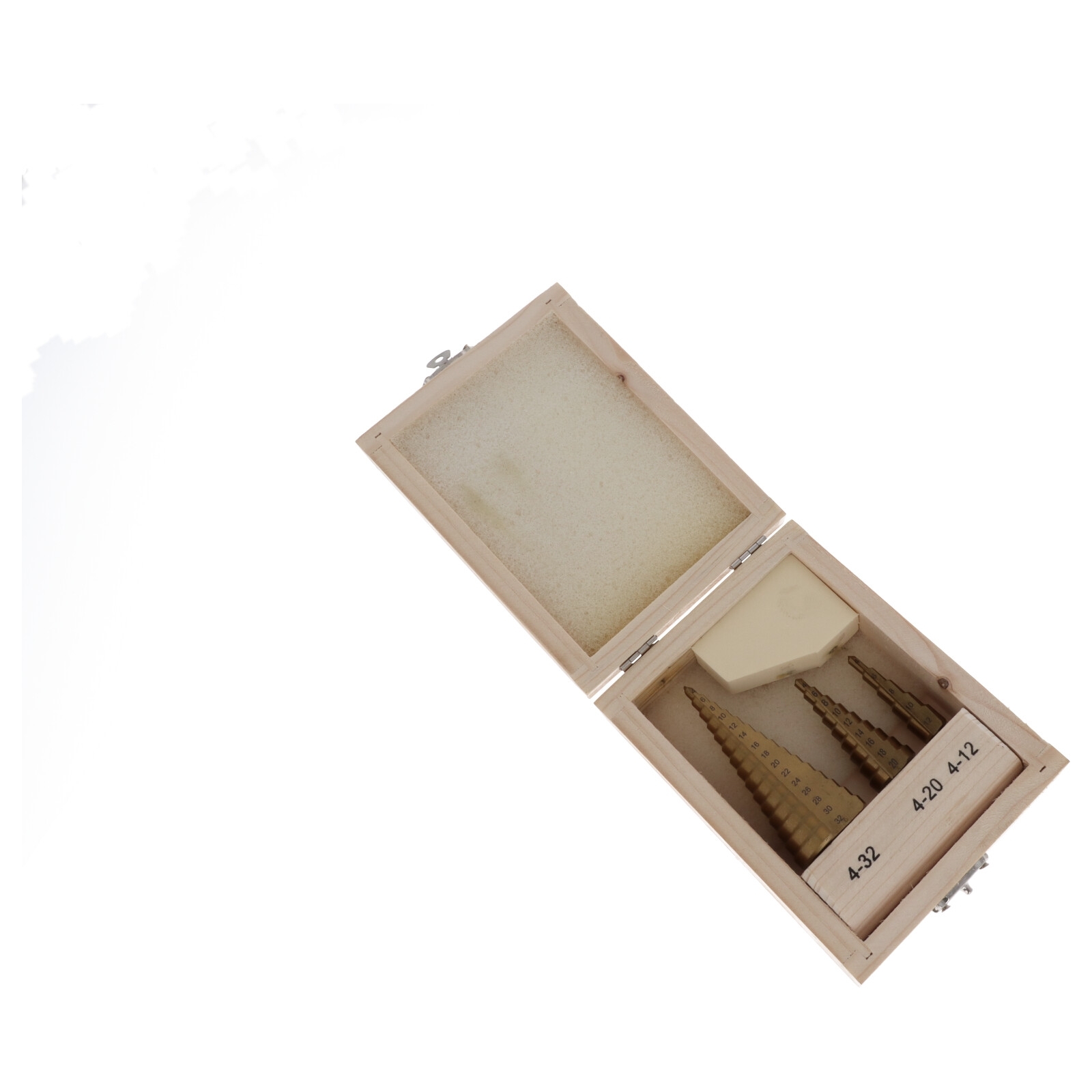 3x HSS Stufenbohrer Kegelbohrer Set 4-12/20/32 mm Schälbohrer Konusbohrer Blechbohrer